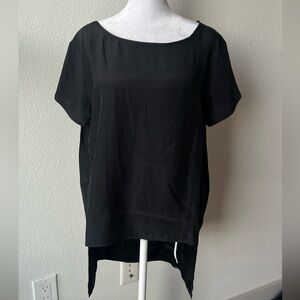 Black Women's silk maje Top